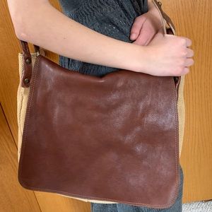 Leather Cross Over Bag (Made in Italy)